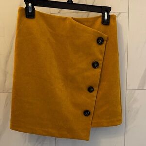 Potter's Pot Golden Button-Accent Mini Skirt
